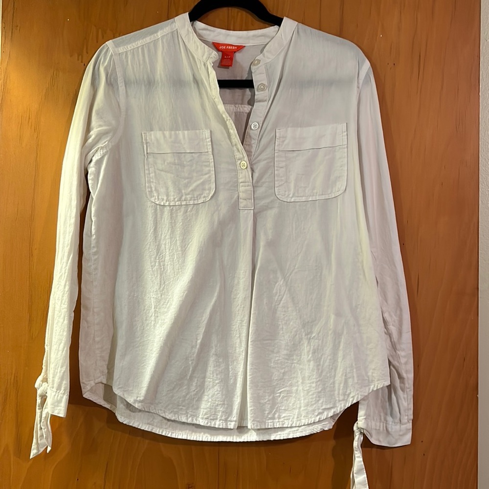 Long sleeve white blouse by Joe Fresh from Nordstrom